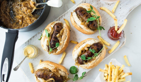 Sausage Rolls with Beer Braised Onions - Zyliss UK