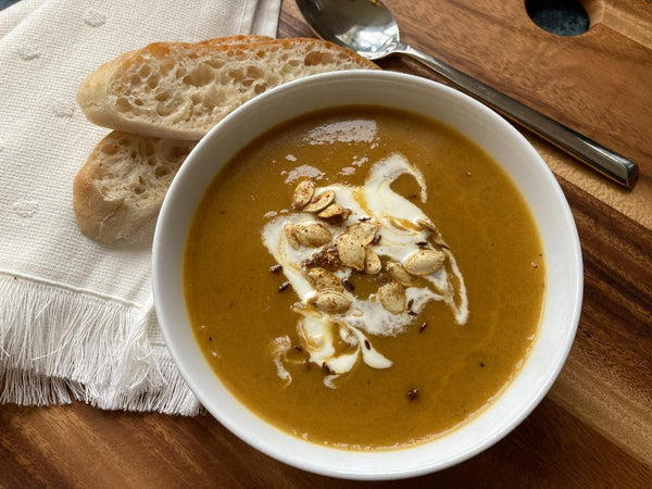 Chilli Roast Pumpkin Soup with Cumin Roasted Seeds Zyliss UK